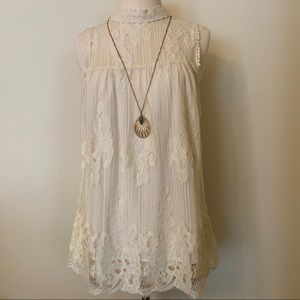Sleeveless Shabby Chic Boho Top